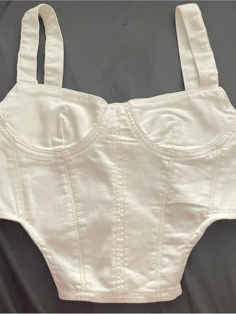 ZARA Corset Style Top Denim Top Spring Summer